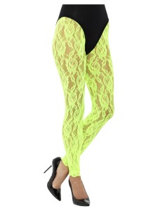 GREEN LACE NET TIGHTS