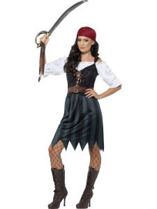 Pirate Deckhand Costume with Skirt