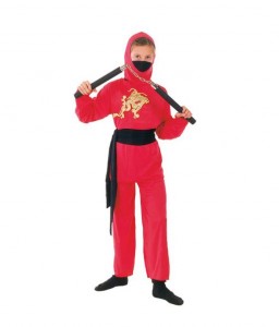 red ninja costume child