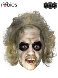 BEETLEJUICE VINYL MASK WITH HAIR ADULT