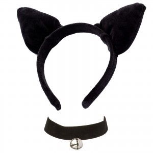 Cat Ear Headband Collar Set