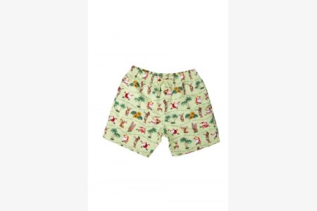 Christmas hawaiian boardies green