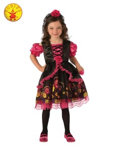 DAY OF THE DEAD GIRLS COSTUME CHILD