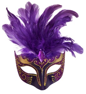 Feathered Masquerade Mask Purple