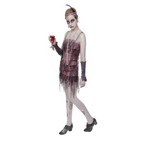 Gravestone Halloween Flapper Costume Womens