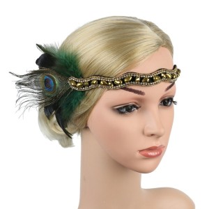 Hair Accessories Black Rhinestone Beaded Sequin Hair Band 1920s Vintage Gatsby Party Headpiece Women Flapper Feather.jpg 640x640
