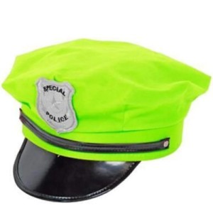 NEON POLICE HAT GREEN