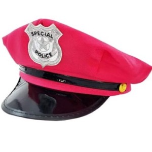 NEON POLICE HAT PINK