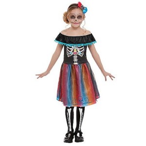 Neon Day of The Dead Girl Costume