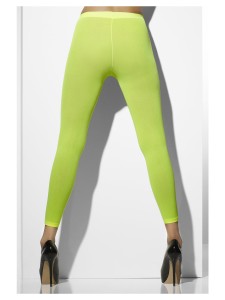 Neon Green Opaque Footless Tights