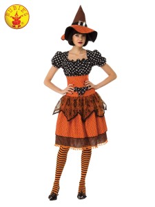 POLKA DOT WITCH COSTUME ADULT