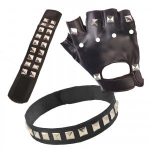 Punk Set Glove Choker Wrist Cuff