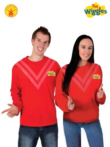RED WIGGLE COSTUME TOP ADULT