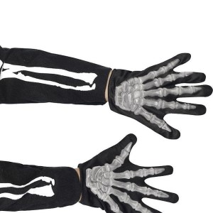Skeleton Gloves Child Black