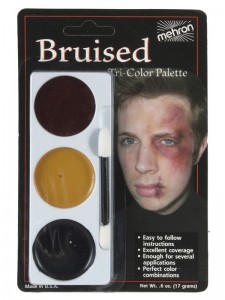 Tri Colour Make up Palette Bruise Carded