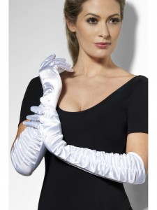 White Long Temptress Gloves