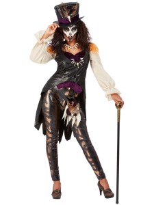 Womens Deluxe Voodoo Witch Doctor Costume Black