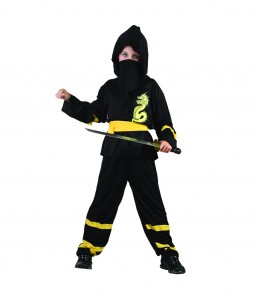 black ninja child costume