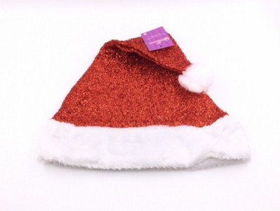 glitter santa hat