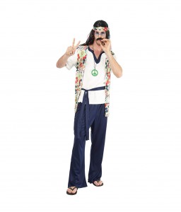 mens blue hippie costume