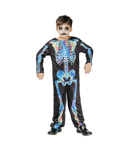 neon skeleton boy costume