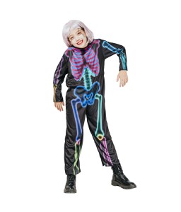 neon skeleton girl costume